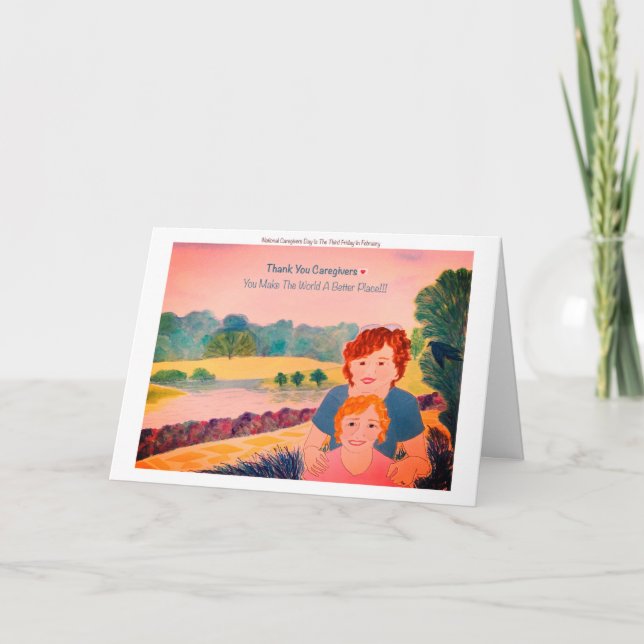 National Caregivers Appreciation Day Thank You Car Card (Front)