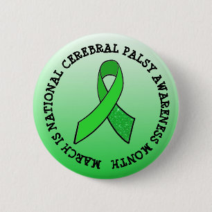 National Cerebral Palsy Awareness Month Button