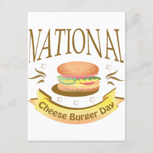National Cheese Burger Day Sign Postcard