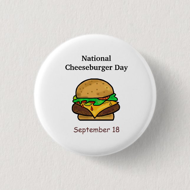 National Cheeseburger Day Buttons (Front)