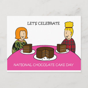 National Chocolate Cake Day -January 27th Postcard