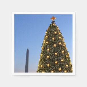 National Christmas Tree and Washington Monument Napkin