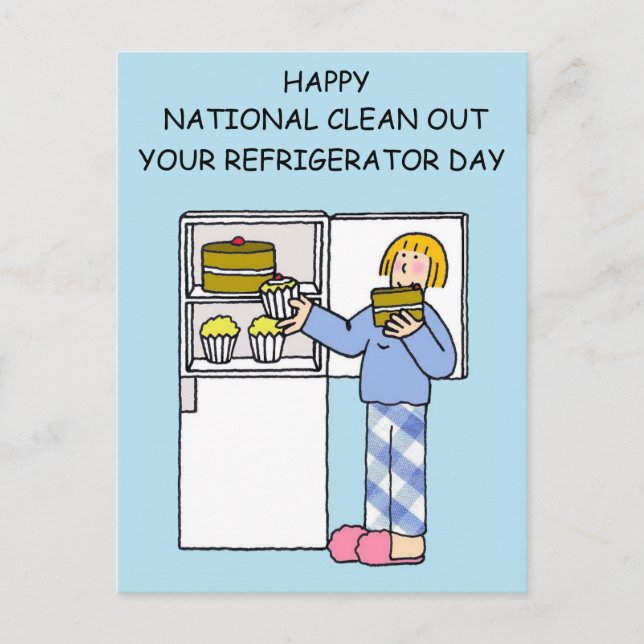 National Clean Out Your Refrigerator Day November Postcard (Front)