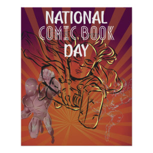National Comic  Book Day Sign Poster