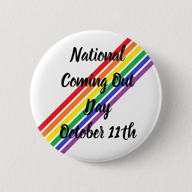 National Coming Out Day October 11th 6 Cm Round Badge (Front)