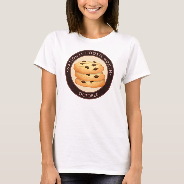 National Cookie Month, chocolate chip cookies T-Shirt (Front)