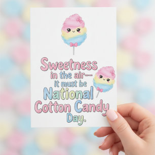 National Cotton Candy Day Thank You Card