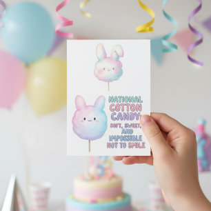 National Cotton Candy Day Thank You Card