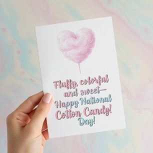 National Cotton Candy Day Thank You Card