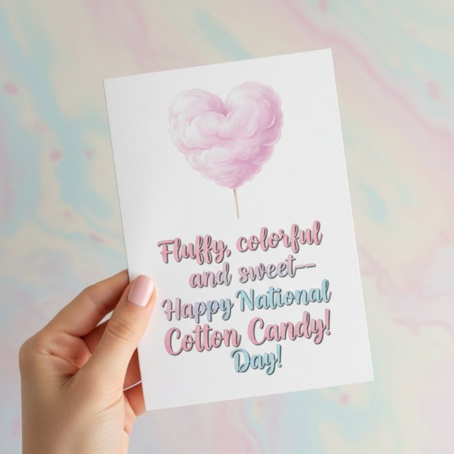 National Cotton Candy Day Thank You Card (Creator Uploaded)