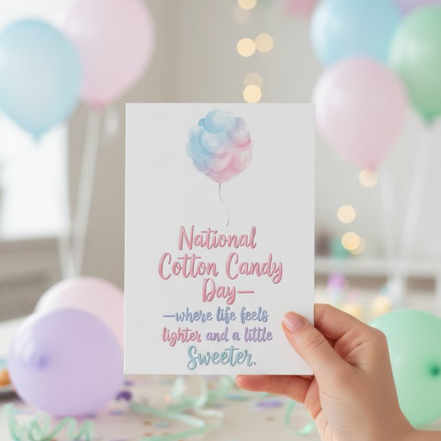 National Cotton Candy Day Thank You Card (Creator Uploaded)