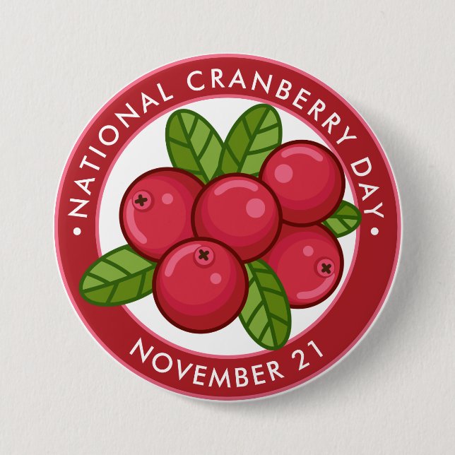 National Cranberry Day, cranberries 7.5 Cm Round Badge (Front)