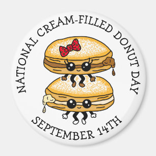 National Cream-Filled Donut Day - September 14th Magnet