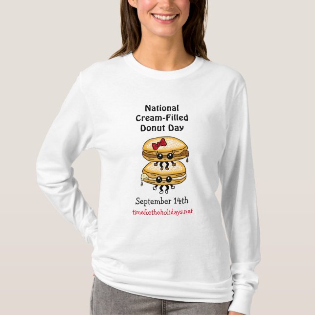 National Cream-Filled Doughnut Day - September 14t T-Shirt (Front)