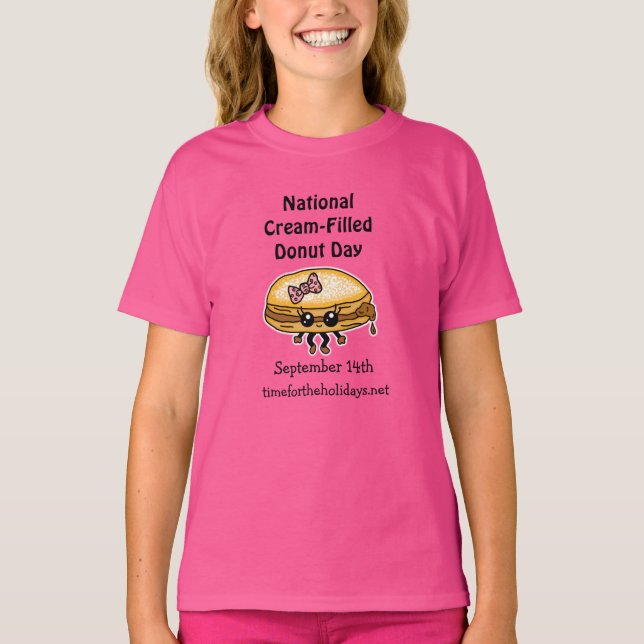 National Cream-Filled Doughnut Day - September 14t T-Shirt (Front)