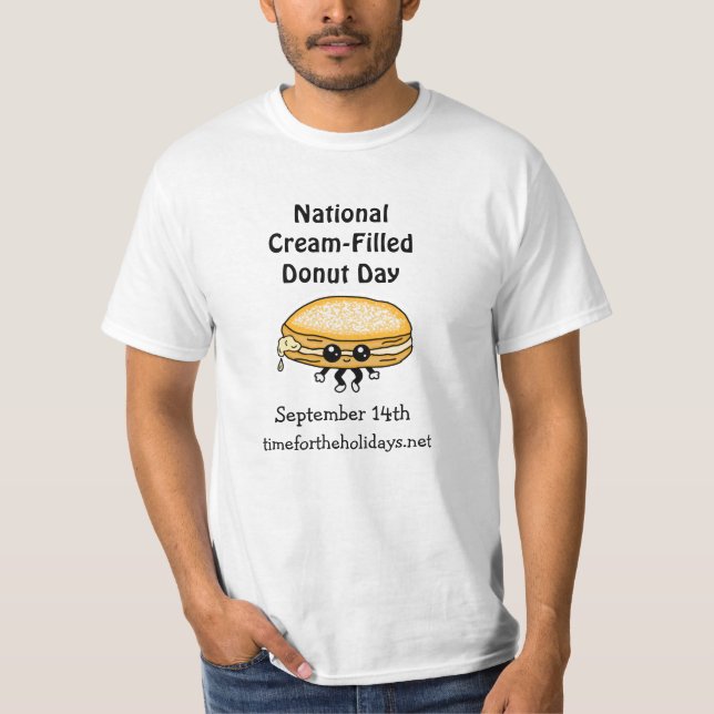 National Cream-Filled Doughnut Day - September 14t T-Shirt (Front)