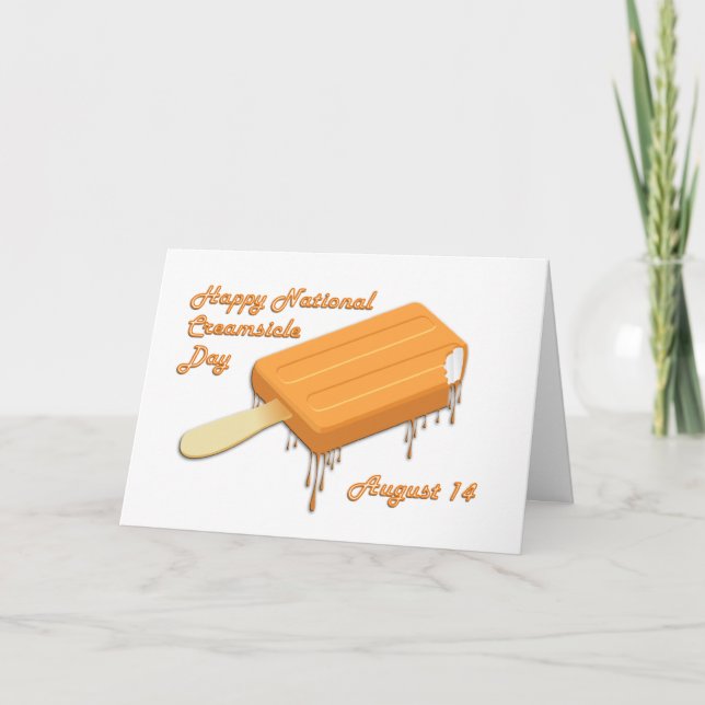 National Creamsicle Day August 14 Card (Front)