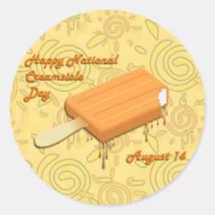 National Creamsicle Day August 14 Classic Round Sticker