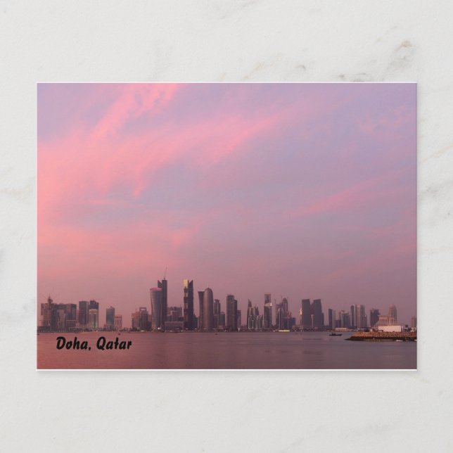 national day sunset a, Doha, Qatar Postcard (Front)