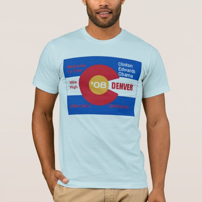 National Democratic Convention Denver Flag T-Shirt (Front)