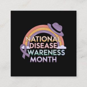 National Disease Awareness Month Stand Together Square Business Card
