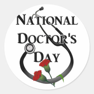 National Doctor's Day Classic Round Sticker