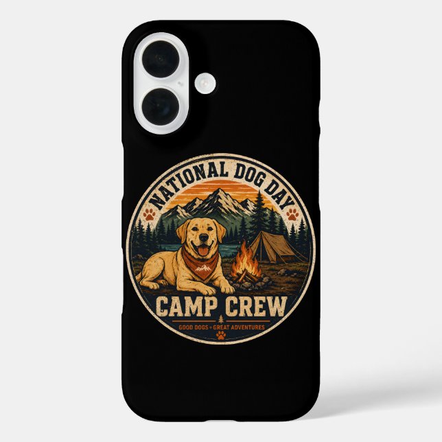 National Dog Day Camp Crew Labrador iPhone 16  Case-Mate iPhone Case (Back)