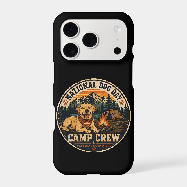 National Dog Day Camp Crew Labrador iPhone 17 Pro  (Back)