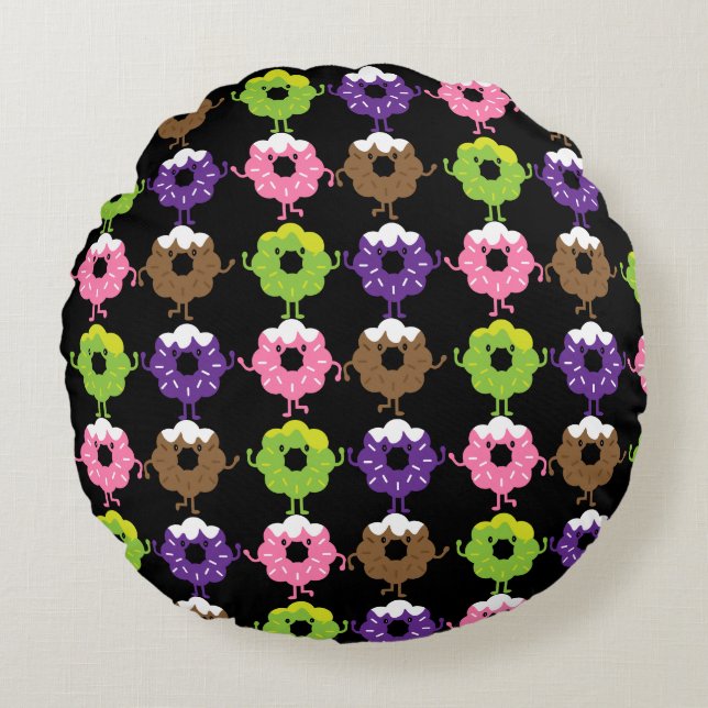 National Donut Day Round Cushion (Front)