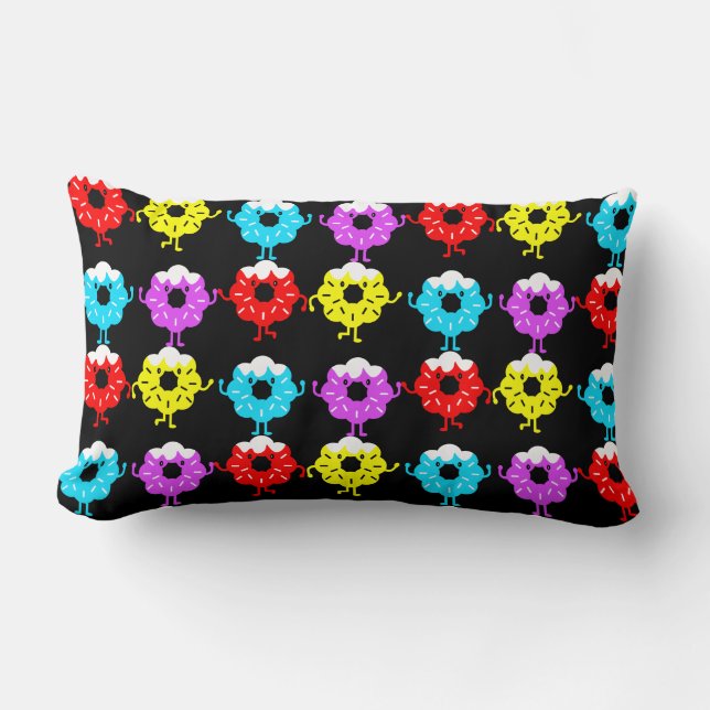 National Doughnut Day Doughnuts Lumbar Cushion (Front)