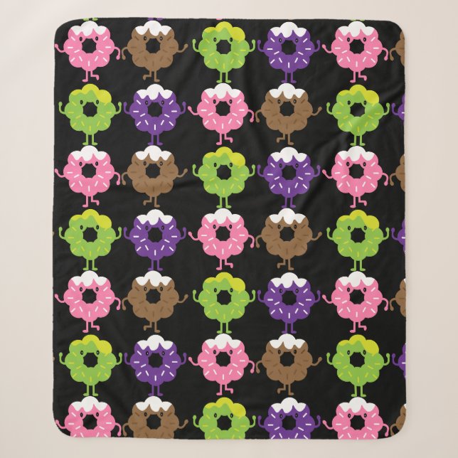 National Doughnut Day Sherpa Blanket (Front)