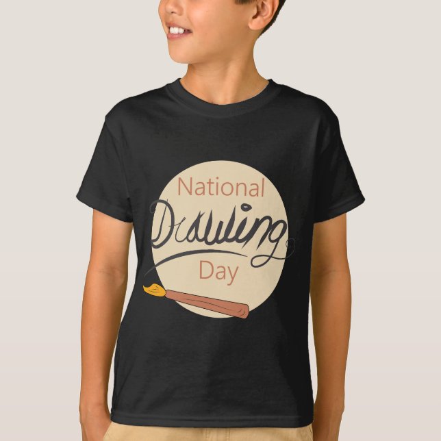 National Drawing Day Sign T-Shirt (Front)