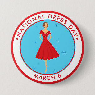 National Dress Day 7.5 Cm Round Badge