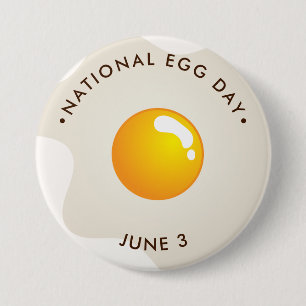 National Egg Day 7.5 Cm Round Badge