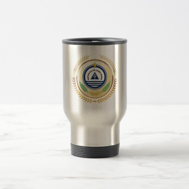 National Emblem of Cabo Verde Travel Mug (Center)