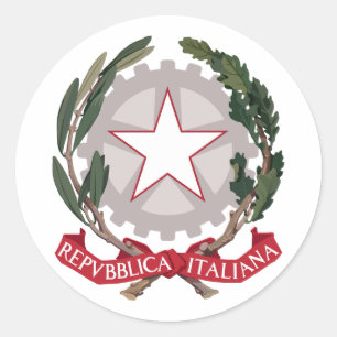 National Emblem of Italy Classic Round Sticker