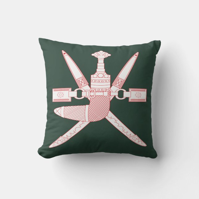 National Emblem of Oman Throw Pillow (Front)