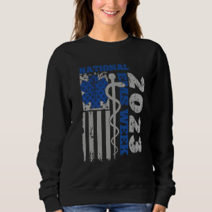 National EMS Week 2023 USA Flag Emergency Medical Sweatshirt