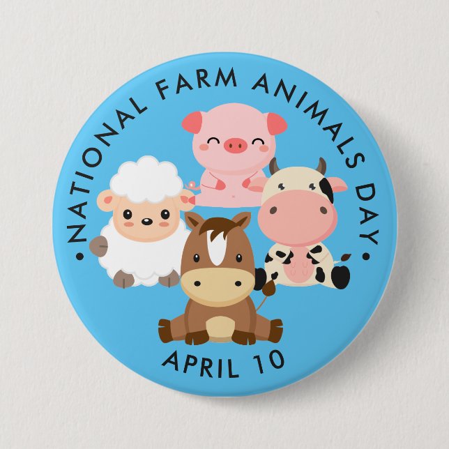 National Farm Animals Day 7.5 Cm Round Badge (Front)