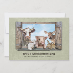 National Farm Animals Day April 10 Card