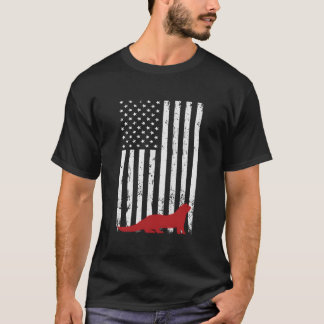 National Ferret Day 4Th July Usa Flag Ferret T-Shirt