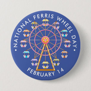 National Ferris Wheel Day 7.5 Cm Round Badge