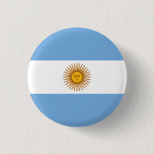 National flag of Argentina 3 Cm Round Badge
