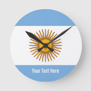 National flag of Argentina Round Clock
