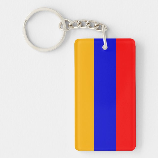 National Flag of Armenia Key Ring (Front)