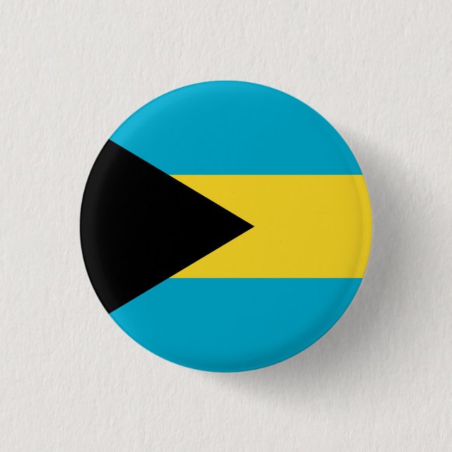 National flag of Bahamas 3 Cm Round Badge (Front)
