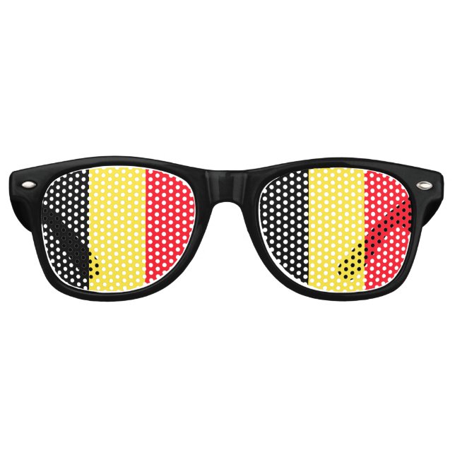 National Flag of Belgium Retro Sunglasses (Front)