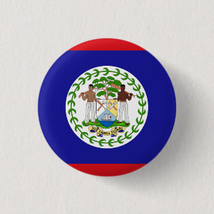 National flag of Belise 3 Cm Round Badge