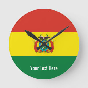 National flag of Bolivia Round Clock