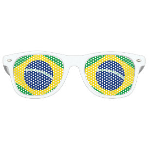 National Flag of Brazil, accurate proportion colou Retro Sunglasses